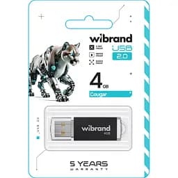 Flash Wibrand USB 2.0 Cougar 4Gb Black - мініатюра 2