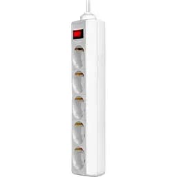 Мережевий фільтр Power filtr 1.8м Defender ES1.8, 5 розеток, білий (994810) - мініатюра 5