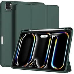 Чехол-книжка DK для Apple iPad Pro 11" M4 2024 экокожа/силикон Smart Case Слот под Стилус green