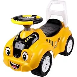 Автомобіль для прогулянок - толокар ТехноК з музичним кермом жовтий