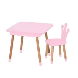 Столик со стулом Корона с ящиком Bambi 10х63х63 см det0015797