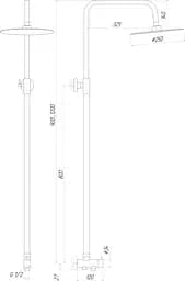 Душова колонна Globus Lux Alpen SB-BAR-0101, Нікель - мініатюра 5