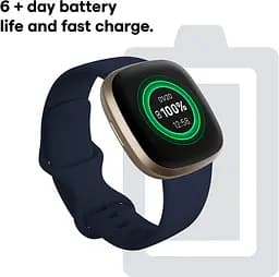 Смарт-годинник Fitbit Versa 3 Midnight/Soft Gold Aluminum - мініатюра 6