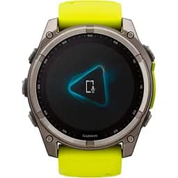 Смарт-годинник Garmin Fenix 8 Solar Sapphire 51mm Titanium with Amp Yellow/Graphite Silicone Band (010-02907-20) [116854] - мініатюра 8