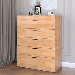 Комод для дома Эверест Соната-2 Телескопические на 5 ящиков 80х38х101 см дуб крафт золотой (EVR-2696)