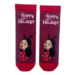 Новорічні шкарпетки з індійської бавовни "Happy Holidays!" 213108