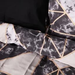 Підковдра MirSon Ranforce Elite 17-0693 Marbe Black Blocks 110х140 см (2200010454031)