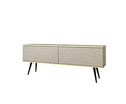 Тумба під телевізор Perfect Home Оро / Oro 2-дверна з чорними ніжками RTV135 MDF Бежевий (PFH-091335) - мініатюра 3