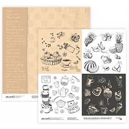 Бумага для скрапбукинга "Recipe book" 6 двухсторонняя 30.48х30.48см 200г/м² Rosa Talent