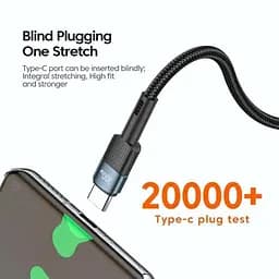 Кабель Essager Star 100W USB Charging Cable Type C to Type C 1 м Black (EXCTT1-XC01) - мініатюра 4