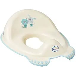 Накладка дитяча м`яка антиковзка на сидіння унітазу Tega Baby Dog&Cat soft yellow