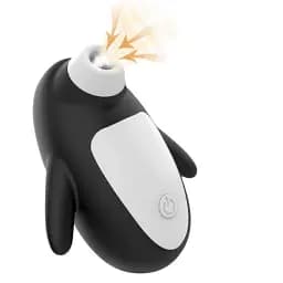 Вакуумний стимулятор клітора і сосків I’MCUM Magic Penguin Чорний (IM-KXY272)