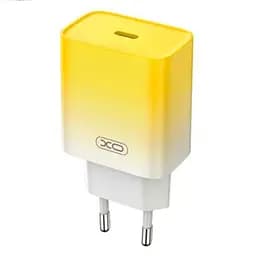 Зарядний пристрій XO CE18 30W набір із кабелем Type-C Lightning жовтий - мініатюра 5