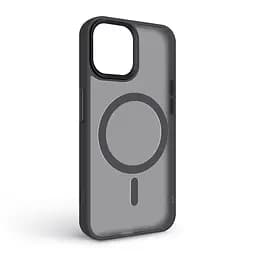 Чехол для Apple iPhone 15, Uniq MagCase, черный, противоударный, панель-накладка с MagSafe, ударопрочный TPU+PC, с магнитом MagSafe, поддержка полноценной беспроводной зарядки, ArmorStandart (ARM75265) - мініатюра 2