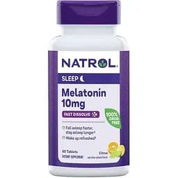Натуральна добавка Natrol Melatonin 10mg Fast Dissolve Цитрус 60 таблеток