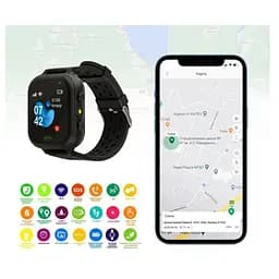 Smart Watch AmiGo GO009 Camera+Led Black UA UCRF - мініатюра 6