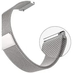 Ремінець BeCover Milanese Style для Xiaomi Amazfit Bip (20 mm) Lite/Bip S Lite/Bip 3/Bip 3 Pro/GTR 42 mm/GTS/TicWatch S2/TicWatch E/GTS 3/GTS 2 mini Silver (707683) - мініатюра 2