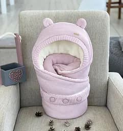 Зимовий комплект на виписку (конверт + комбінезон) Мишутка розмір 68 см Kid's Fantasy Рожевий - мініатюра 2
