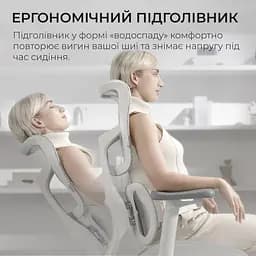 Ігрове крісло Sihoo DORO S100 Mesh White (S100-M302) - мініатюра 10