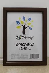Фоторамка 13х18, світло-коричнева без золотої вставки, 1511-5120 б/з, Скло + Картон