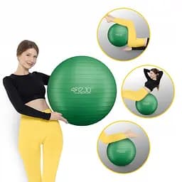М'яч для фітнесу (фітбол) 4FIZJO 65 см Anti-Burst Green (P-5907739316332) - мініатюра 8
