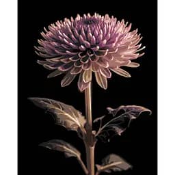 Картина по номерам Strateg Джорджина на черном фоне 40 х 50 см (AH1291)