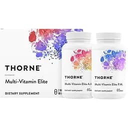 Мультивітаміни Thorne Multi-Vitamin Elite для прийому зранку та ввечері 2 флакони по 90 капсул