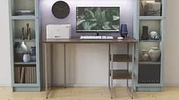 Компьютерный стол Ferrum-decor Кевин 75x140x70 серый ДСП Дуб Сонома Труфель 16мм (FRD-101759)