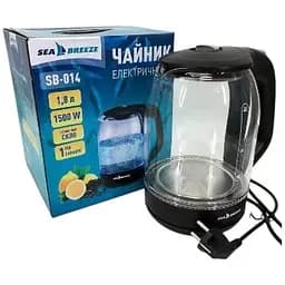 Електрочайник Sea Breeze SB-014 з підсвіткою 1.8 л 1500 Вт Прозорий  - мініатюра 5