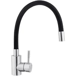 Змішувач для кухні з гнучким виливом Kroner KRP Edelstahl Klassisch - ESG035BLK CV024353 Хром матовый