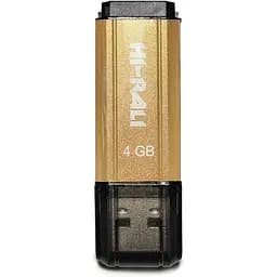 Флеш накопичувач USB 4Gb Hi-Rali Stark золотистий USB 2.0 (HI-4GBSTGD)