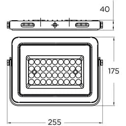 Прожектор Eurolamp LED з радіатором чорний (LED-FL-50/65(black)) - мініатюра 2
