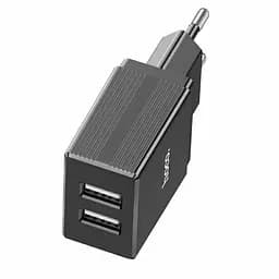 Зарядное устройство Hoco DC01 Max Porcelain блок питания 2 USB 2.1 A