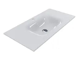 Умивальник Miraggio JESSEL 900 (0000798) Miramarble, Глянцевий, Накладний/Врізний, Білий