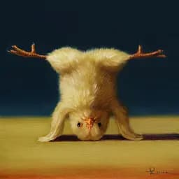 Картина постер на полотні BrushMe Йога курочка стійка на голові