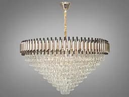 Сучасна кришталева люстра для великої зали Diasha 201202/1000SGD+BK - мініатюра 3
