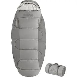 Спальный мешок овальный Naturehike PS200 NH20MSD03 правый серый