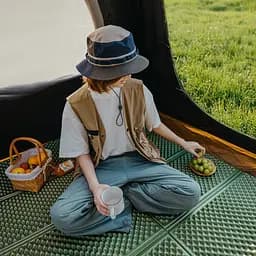 Килимок складаний подвійний IXPE Naturehike CNK2450WS044, алюмінієва плівка, 200x120х1,8 см, синій - мініатюра 4