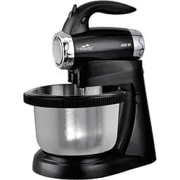 Monte Міксер з обертовою чашою з нержавіючої сталі 400Ват|5 швид.|турбо| 2 насадки| колір чорний"