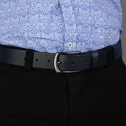 Ремінь чоловічий шкіряний Handycover НС-3428 синій (130 см) - мініатюра 5