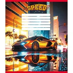 Зошит учнівський "Нічні вогні" Leader 012-520156L-2 в лінію, 12 аркушів