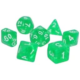 Набор кубиков Glitter 7 Dice Set - Light Green , 7 шт. (g7dglit05)