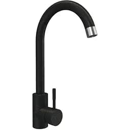 Змішувач кухонний Platinum NА3008A поворотний одноважільний з нержавіючої сталі чорний Gold (SP000035272)