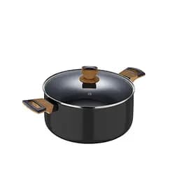 Кастрюля с крышкой Bergner Earth black 28 см 6 л (BG-32037-BK)