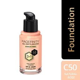Тональна основа Max Factor Facefinity All Day Flawless 3 in 1 New відтінок C50 (Natural Rose) 30 мл - мініатюра 3
