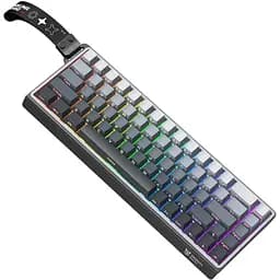 Клавіатура Onikuma ігрова бездротова RGB підсвітка Bluetooth та USB адаптер 2.4GHz для ПК та ноутбука Сірий