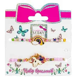 Набор Lukky Fashion из 2 браслетов с разноцветными единорогами(T24603)