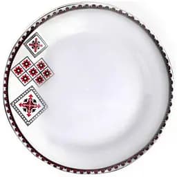 Набор S&T 6 мелких тарелок Вышиванка красная и черная Ø23 см kuh0007055
