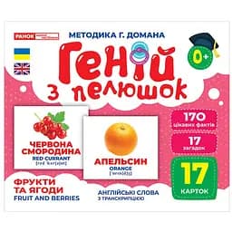 Набор развивающих карт Ranok Creative Гений из пеленок Фрукты и ягоды 17 шт. 10107195У 