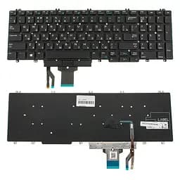 Клавіатура для ноутбука DELL (Precision: 7530, 7730), rus, black, без фрейму